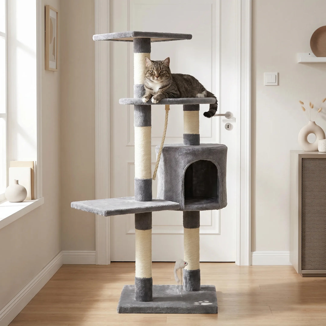 Mehrstöckiger Kratzbaum Mit Kuschelhöhle -  Pawtopia