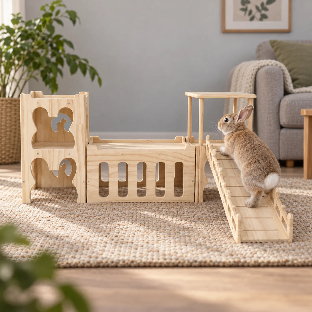 Modulares Kaninchenhaus Mit Rampe -  PawPalace