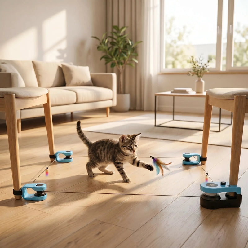 Motorisiertes Seilspielzeug Für Katzen -  Zoomigo