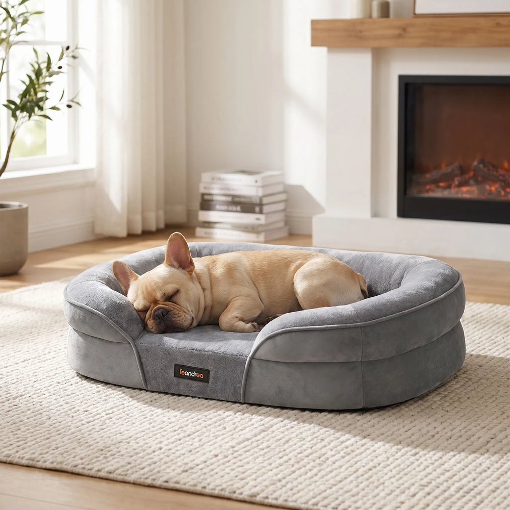 Orthopädisches Hundebett Mit Randpolster -  Pawrest
