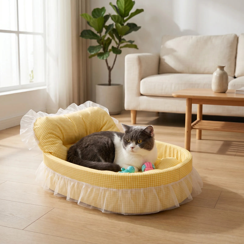 Ovales Haustier-Sofabett Mit Kissen -  Pawsofa