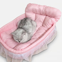 Ovales Haustier-Sofabett Mit Kissen -  Pawsofa