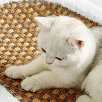 Ovales Katzenbett Mit Kratzfläche -  Meowza