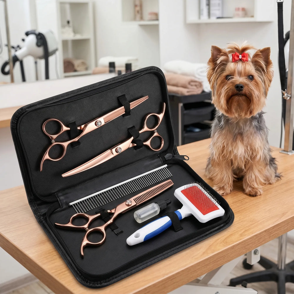Professionelles Hundepflege-Scherenset In Tasche -  PawStyler