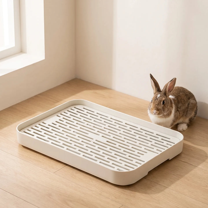 Rechteckige Kaninchentoilette Mit Gitter -  BunnyTray
