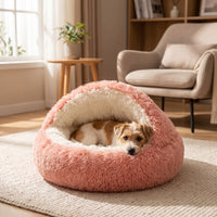 Rundes 2-In-1-Höhlenbett für Kleintiere -  PlusPaw