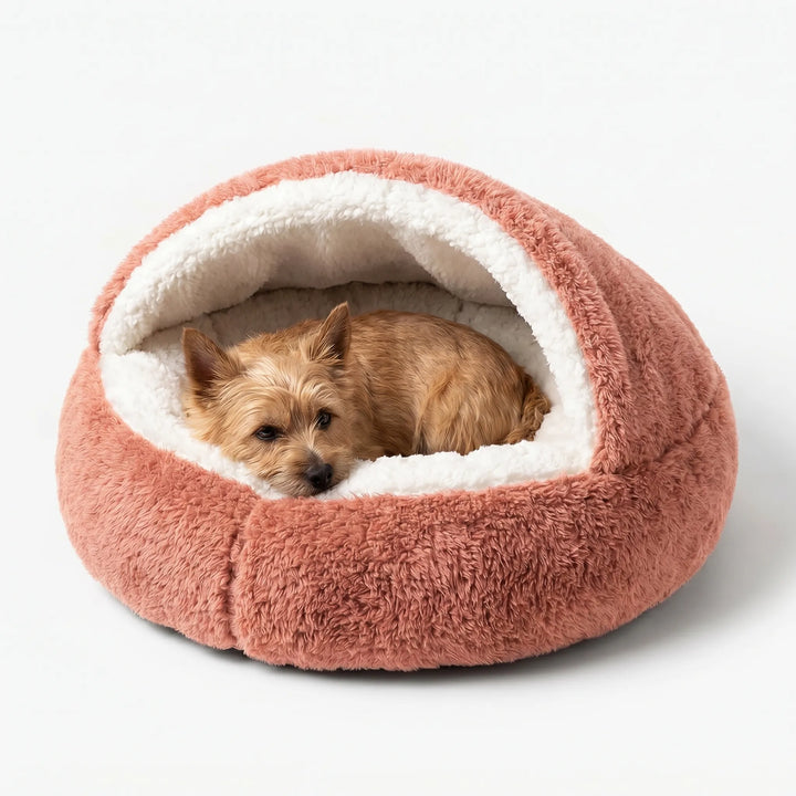Rundes 2-In-1-Höhlenbett für Kleintiere -  PlusPaw