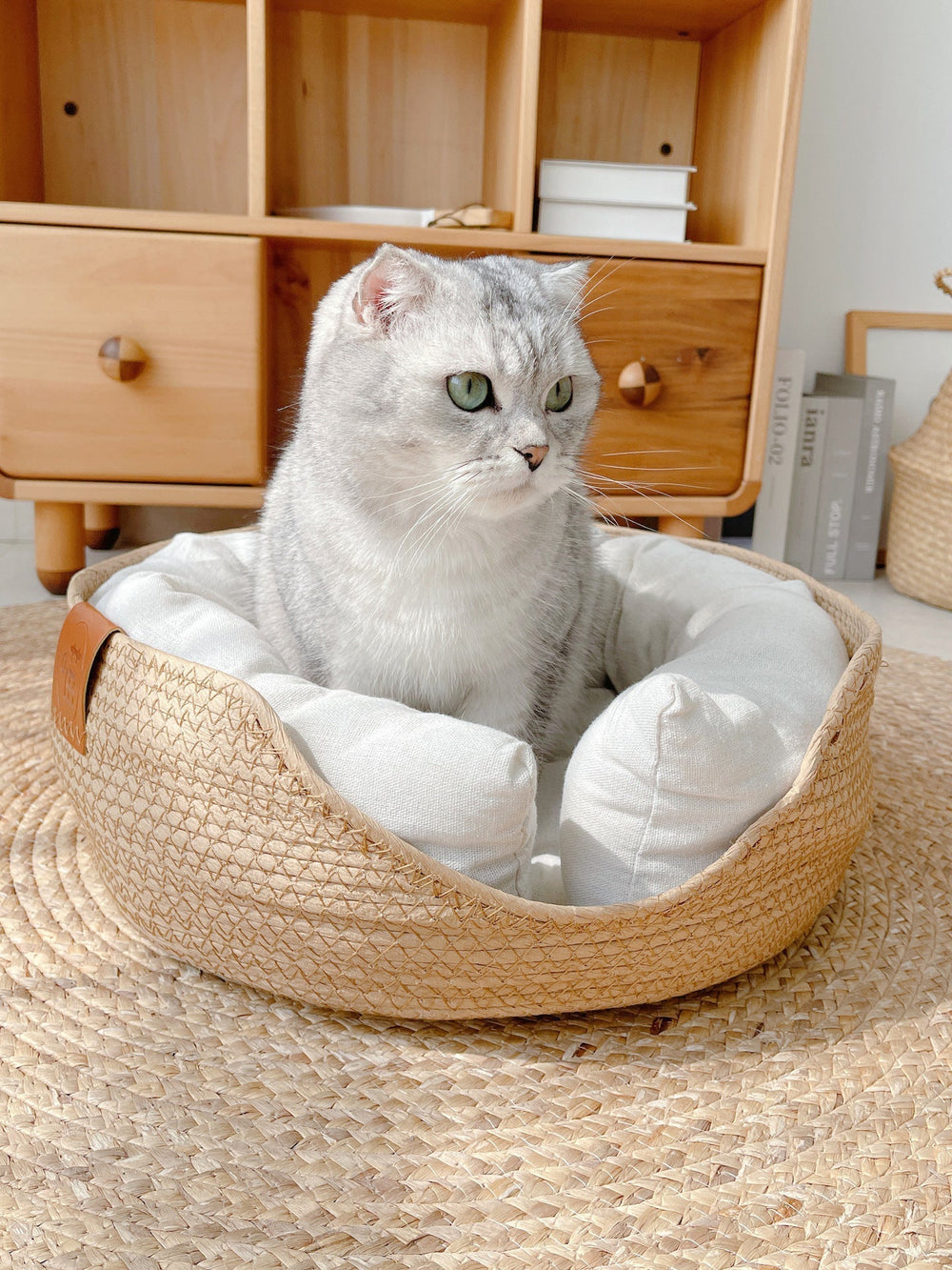 Rundes Geflochtenes Katzenbett -  Weavis
