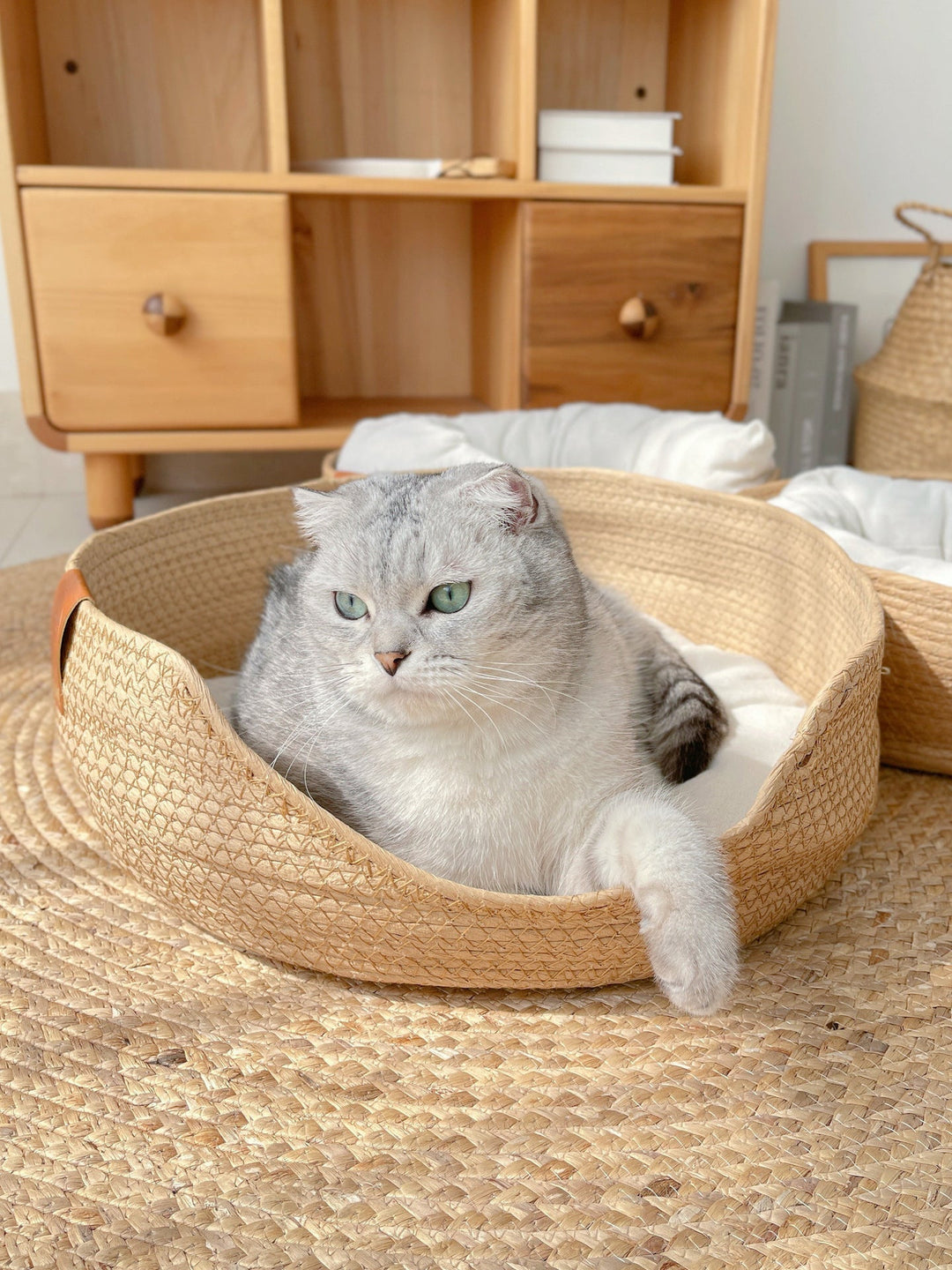 Rundes Geflochtenes Katzenbett -  Weavis