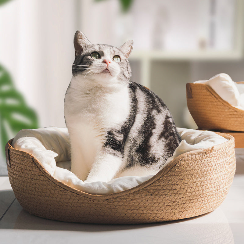 Rundes Geflochtenes Katzenbett -  Weavis