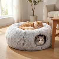 Rundes Katzenbett Mit Tunnel -  Purrring
