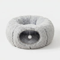 Rundes Katzenbett Mit Tunnel -  Purrring