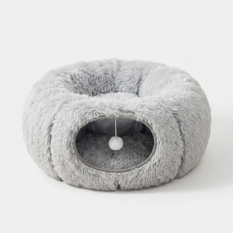 Rundes Katzenbett Mit Tunnel -  Purrring