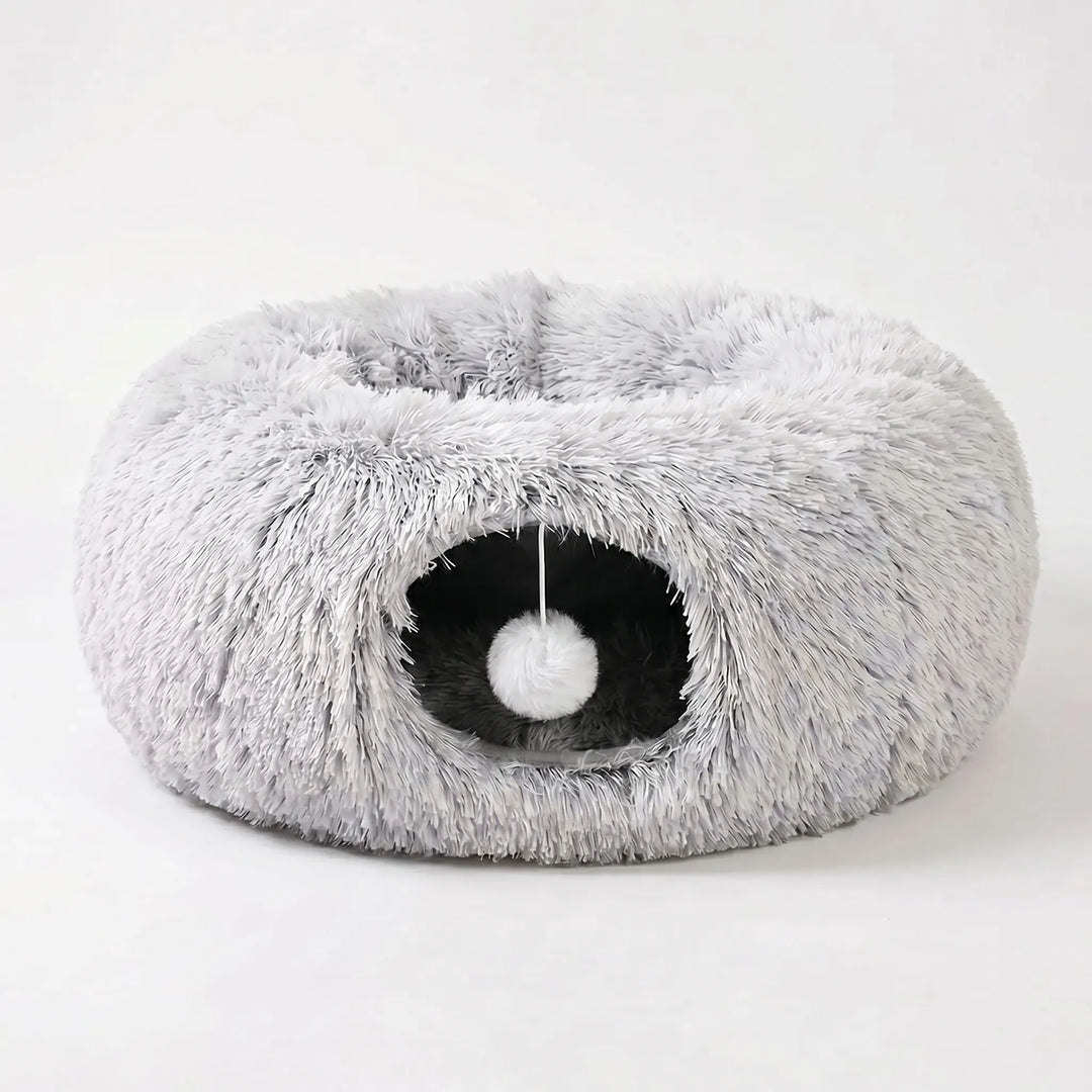 Rundes Katzenbett Mit Tunnel -  Purrring