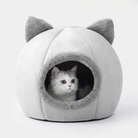 Rundes Katzenhaus Mit Ohren -  Pawcave