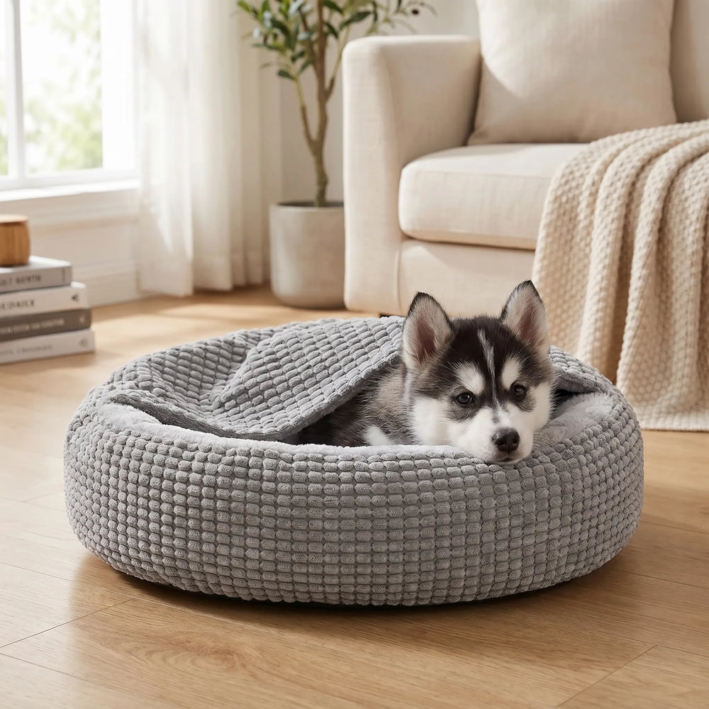 Rundes Kuschelbett Für Hunde Und Katzen -  Cozyrund