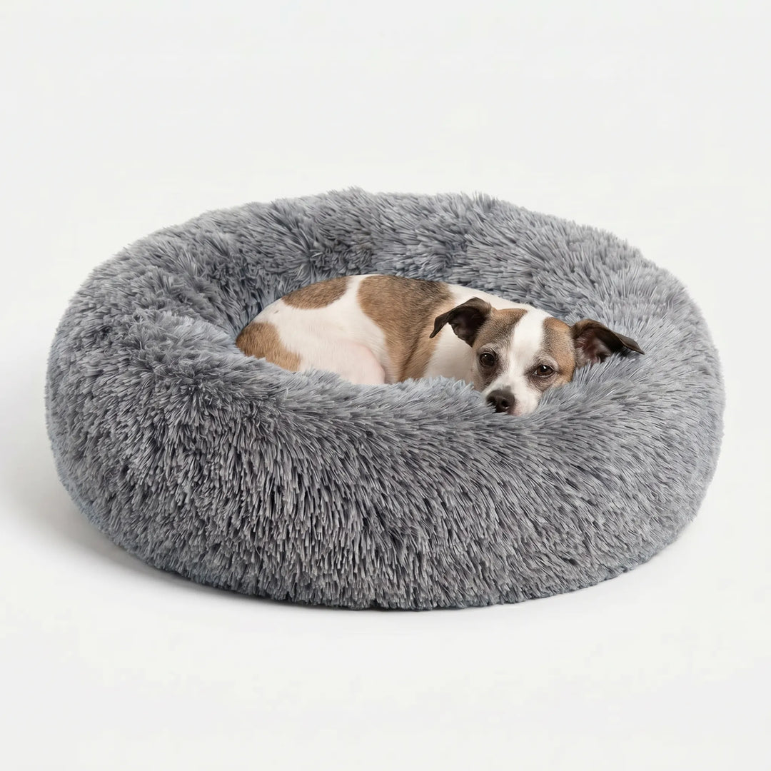 Rundes Plüsch-Tierbett Für Hunde Und Katzen -  Snugnest