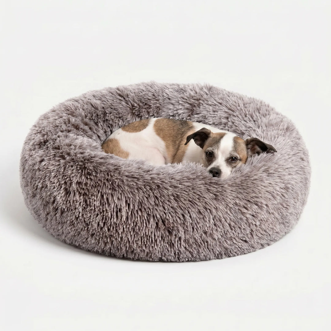 Rundes Plüsch-Tierbett Für Hunde Und Katzen -  Snugnest