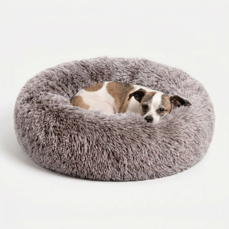 Rundes Plüsch-Tierbett Für Hunde Und Katzen -  Snugnest