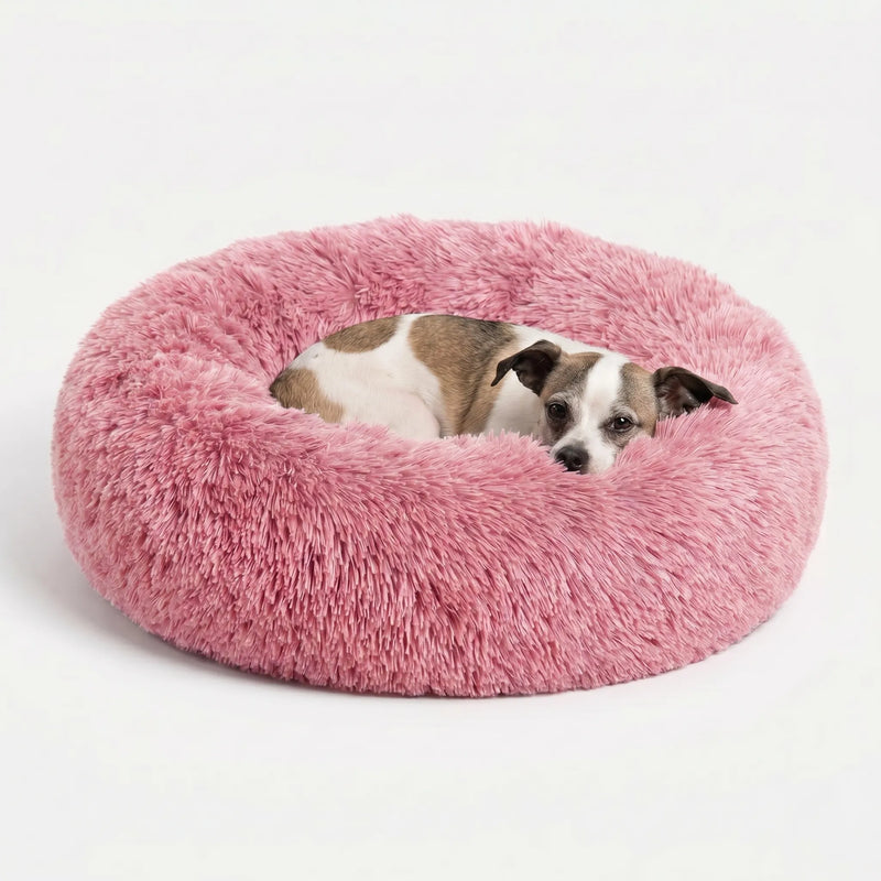 Rundes Plüsch-Tierbett Für Hunde Und Katzen -  Snugnest