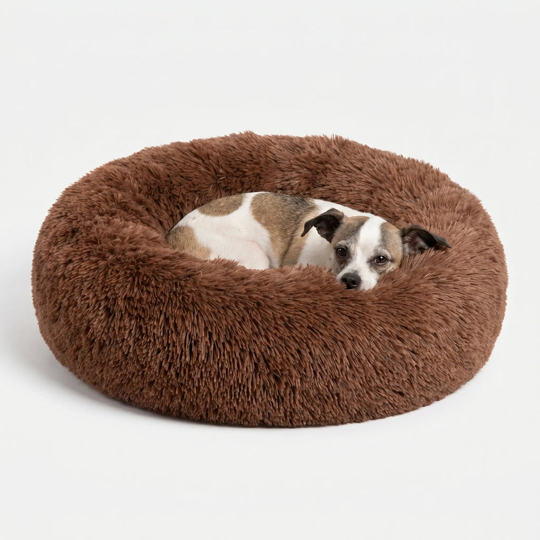 Rundes Plüsch-Tierbett Für Hunde Und Katzen -  Snugnest