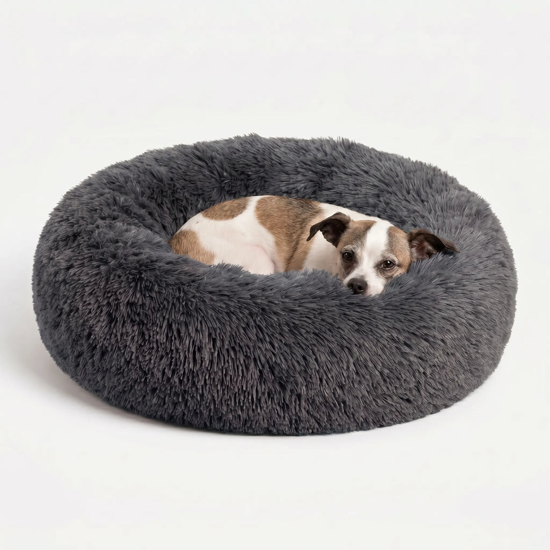Rundes Plüsch-Tierbett Für Hunde Und Katzen -  Snugnest