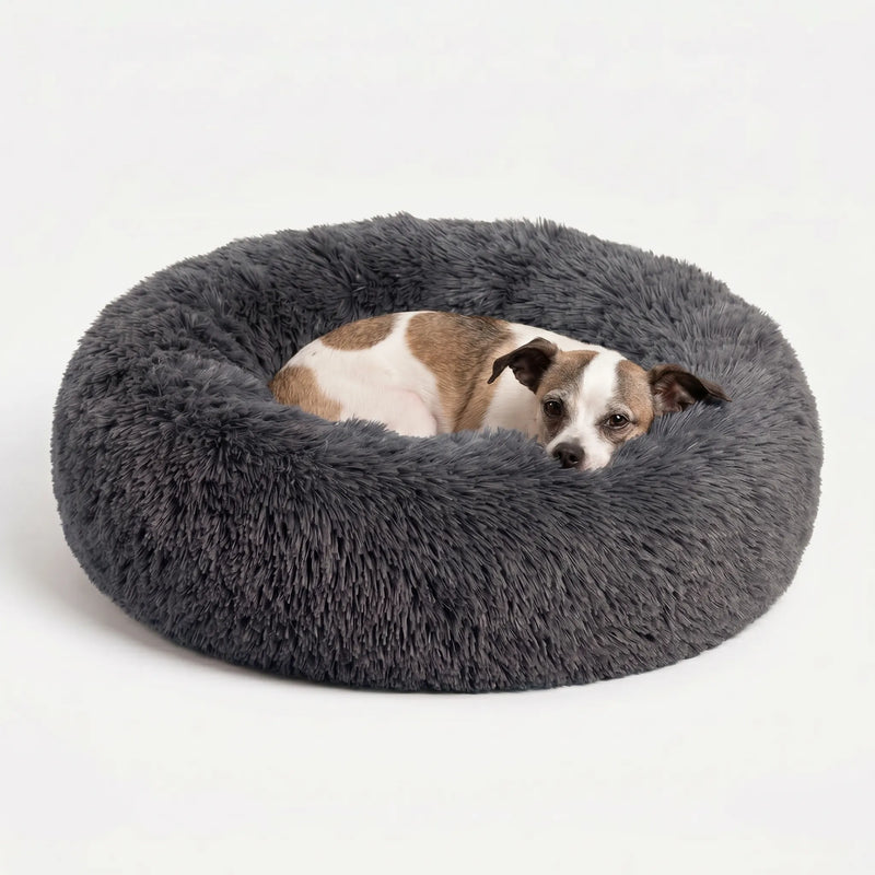 Rundes Plüsch-Tierbett Für Hunde Und Katzen -  Snugnest