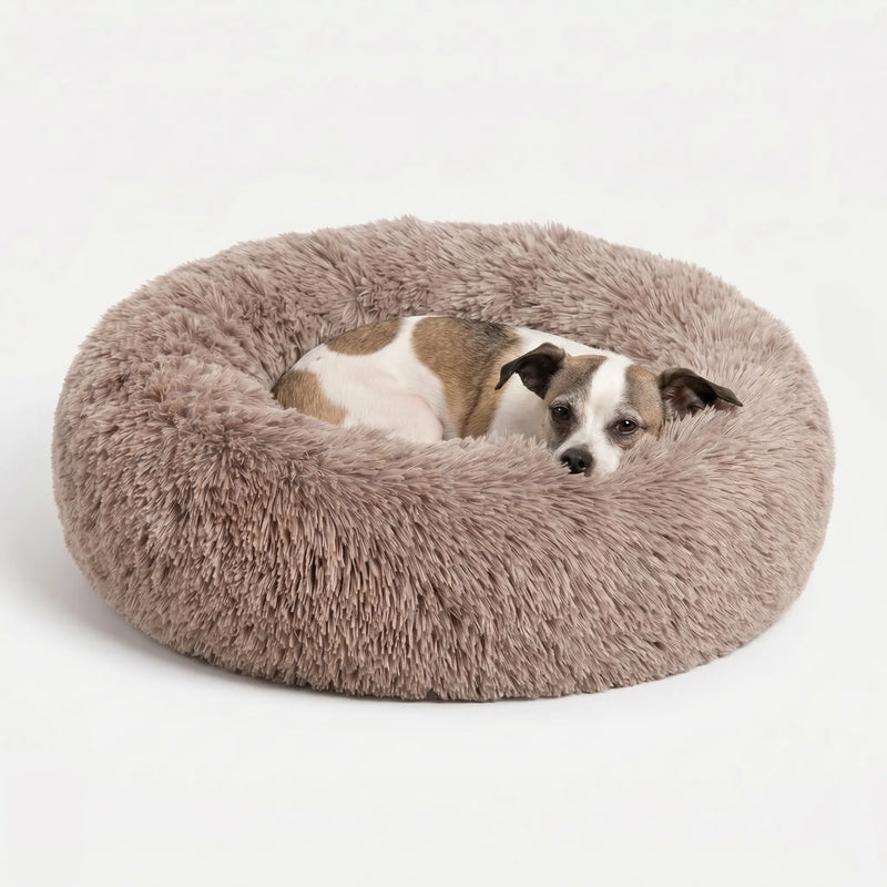Rundes Plüsch-Tierbett Für Hunde Und Katzen -  Snugnest