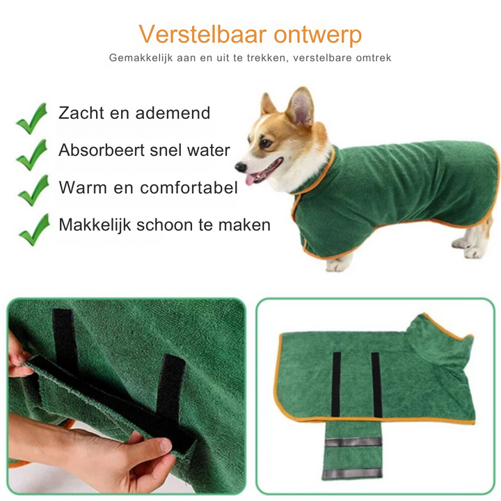 Saugfähiger Hundebademantel -  Drizo