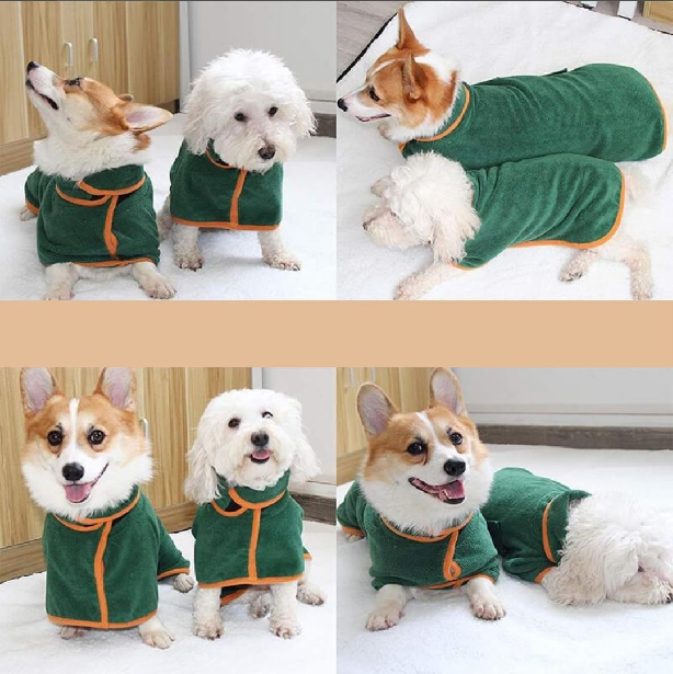 Saugfähiger Hundebademantel -  Drymora