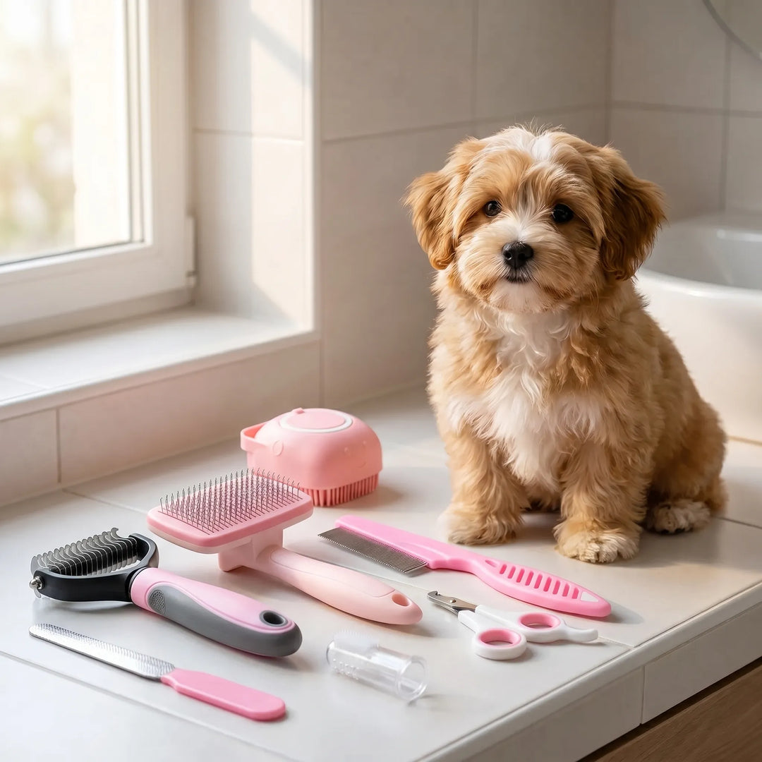Selbstreinigendes Fellpflege-Set Für Hunde -  GroomSet