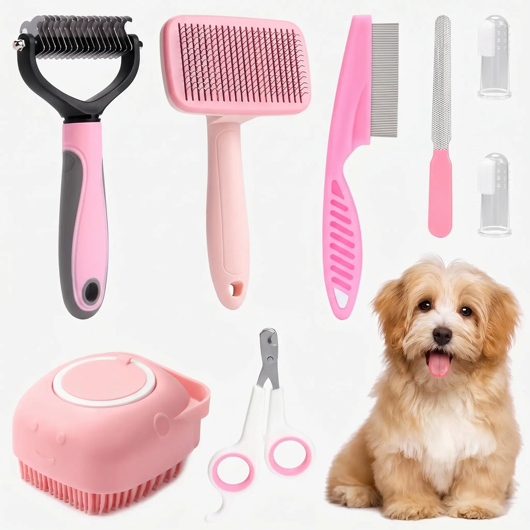 Selbstreinigendes Fellpflege-Set Für Hunde -  GroomSet