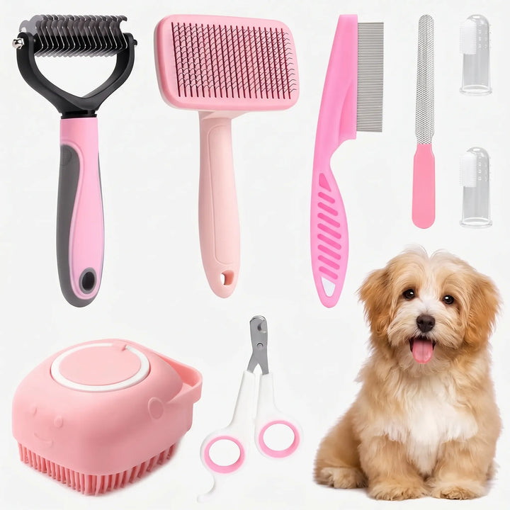 Selbstreinigendes Fellpflege-Set Für Hunde -  GroomSet
