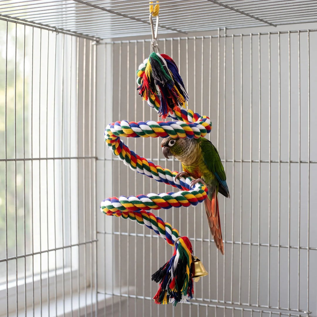 Spiralenförmiges Vogelspielzeug Für Papageien -  SpiralRope