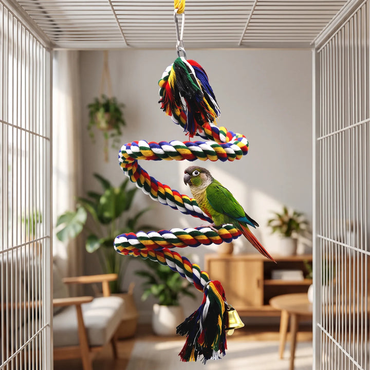 Spiralenförmiges Vogelspielzeug Für Papageien -  SpiralRope