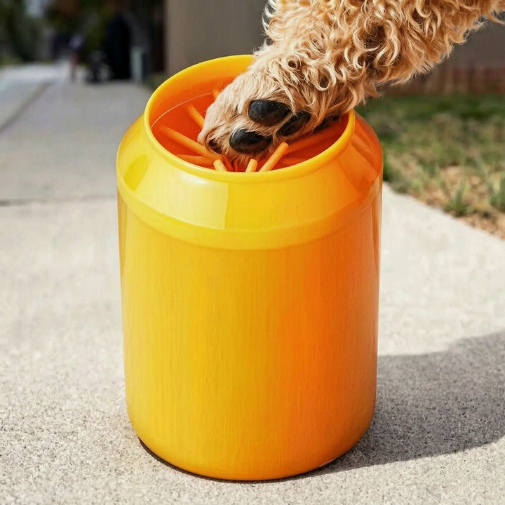 Tragbarer Pfoten-Waschbecher Mit Bürste -  PawSpa