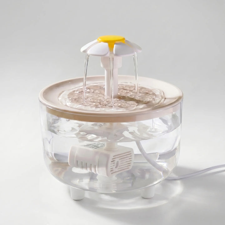 Transparenter Haustier-Trinkbrunnen -  Petaldrop