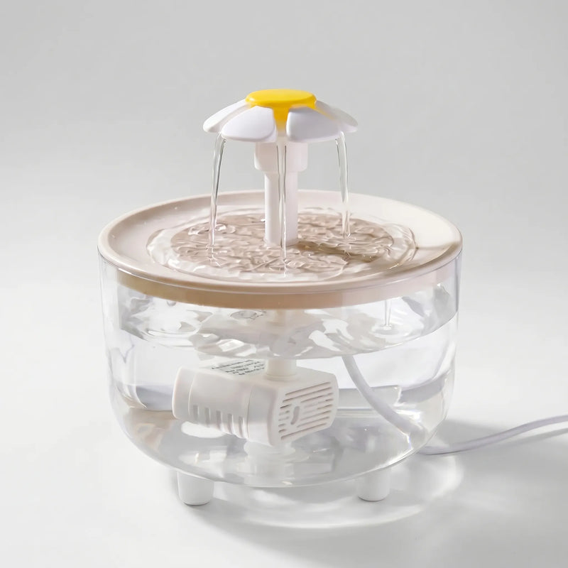 Transparenter Haustier-Trinkbrunnen -  Petaldrop