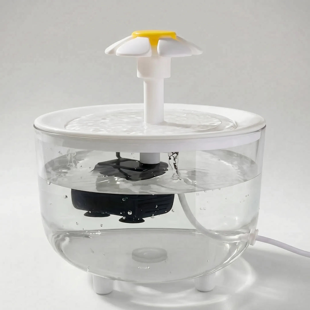 Transparenter Haustier-Trinkbrunnen -  Petaldrop