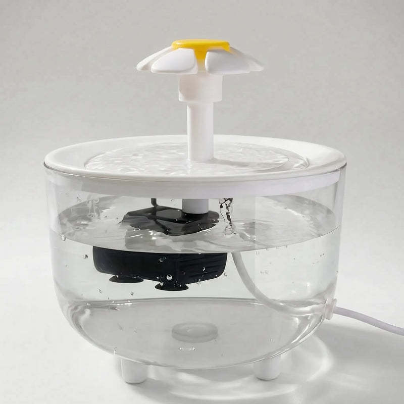 Transparenter Haustier-Trinkbrunnen -  Petaldrop