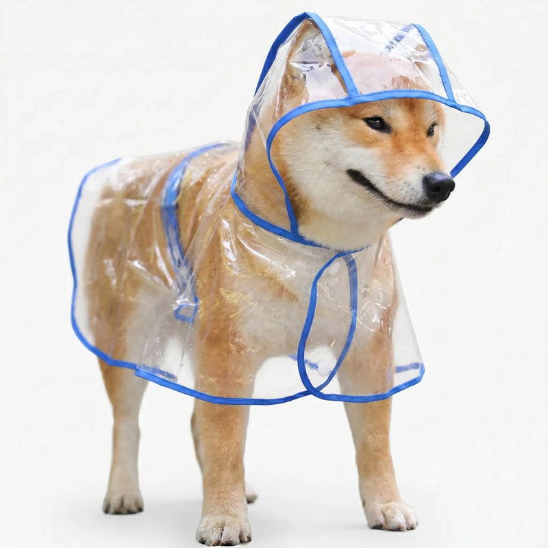 Transparenter Regenponcho Mit Kapuze -  Pawcape