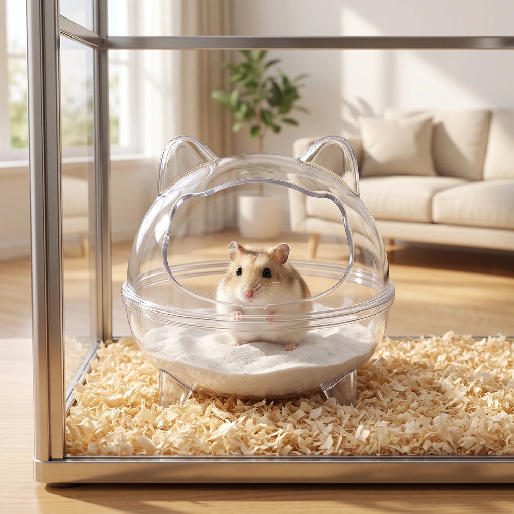 Transparentes Sandbad Für Hamster -  SandSpa