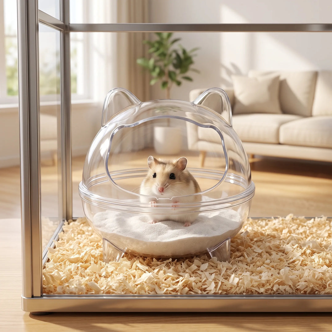 Transparentes Sandbad Für Hamster -  SandSpa