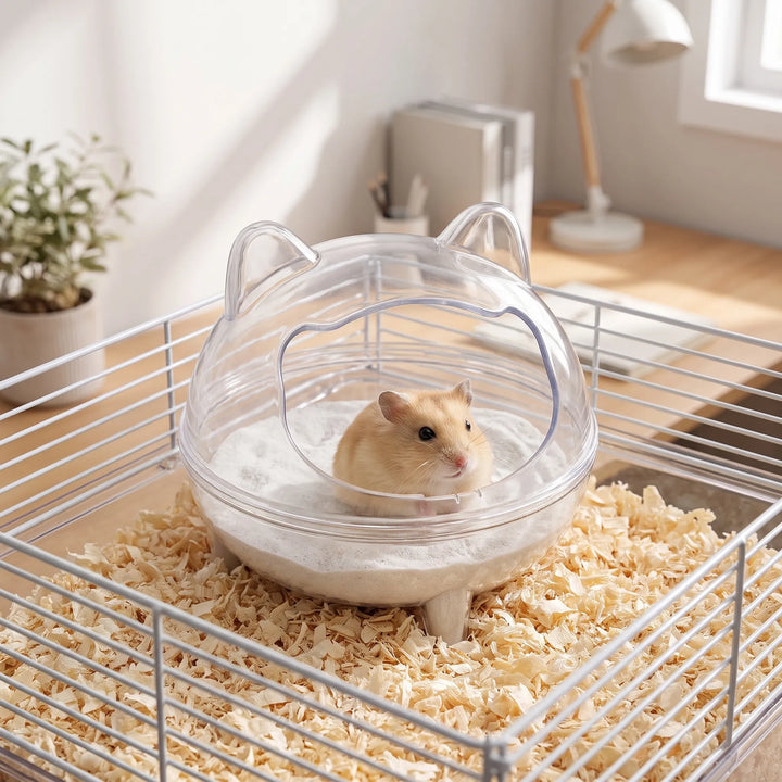 Transparentes Sandbad Für Hamster -  SandSpa