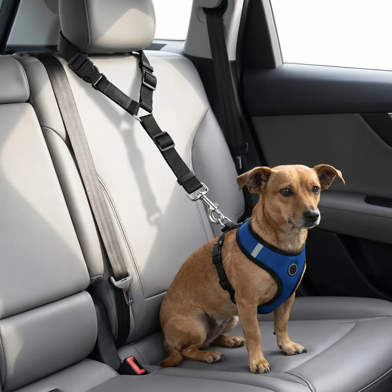 Verstellbarer Hunde-Autosicherheitsgurt Mit Leine -  Pawbuckle