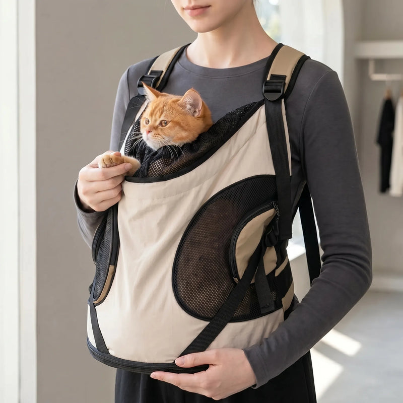 Vorne Getragener Haustierrucksack -  Purrpack