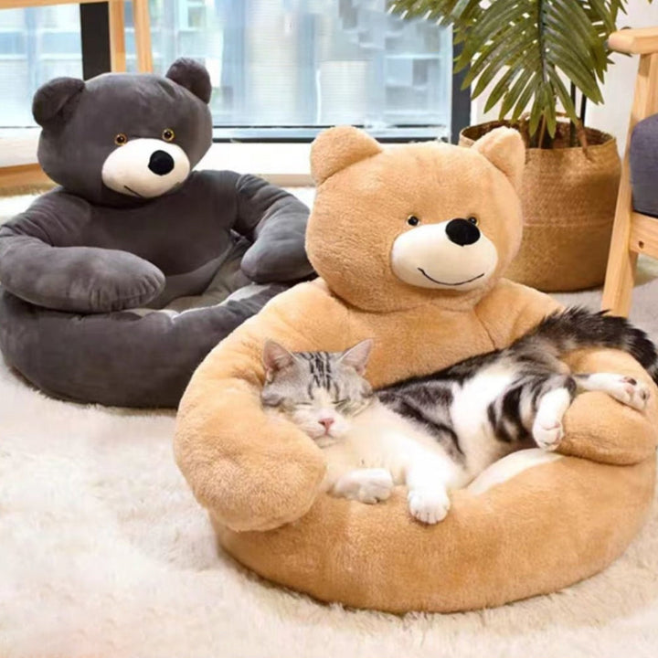 Weiches Haustierbett Im Bärendesign -  Napbear