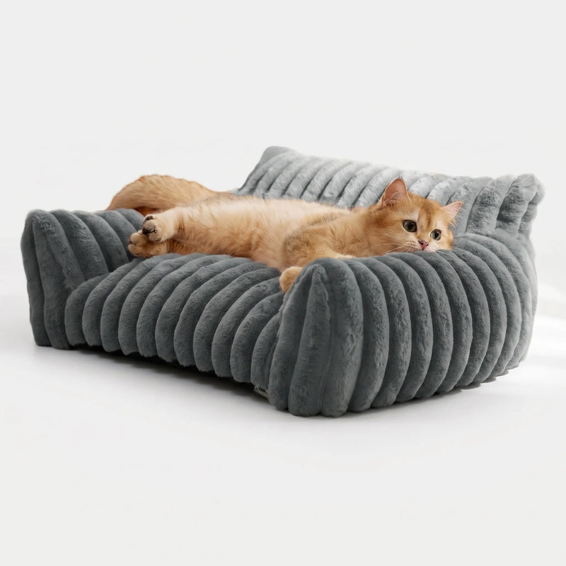 Weiches Tiersofa Mit Streifenstruktur -  Cozypaw