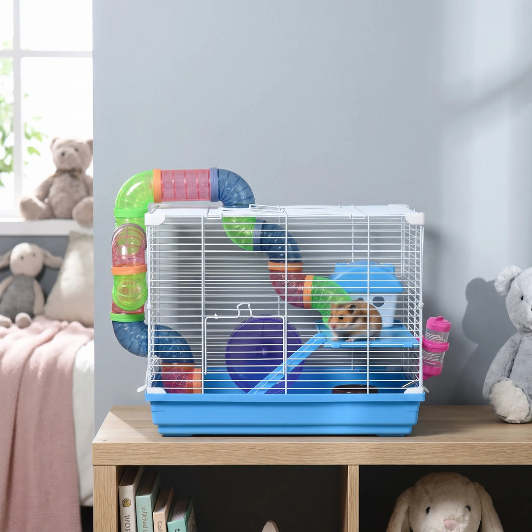 Zweistöckiger Bunter Hamsterkäfig -  HamsterHaven