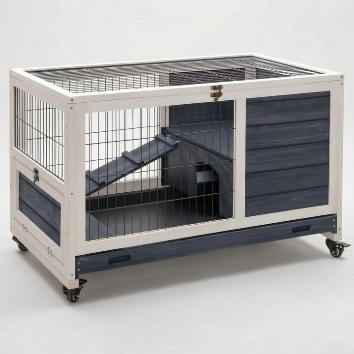 Zweistöckiger Kaninchenstall -  BunnyHaven